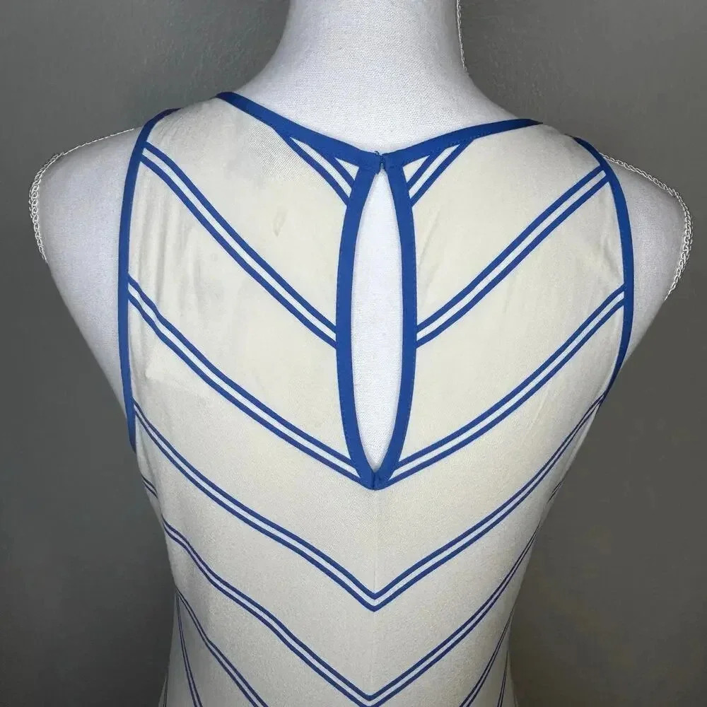 Ann Tayor NWT Blue and white halter maxi sundress size S - Picture 6 of 13